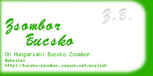 zsombor bucsko business card